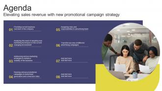 Agenda Elevating Sales Revenue With New Promotional Campaign Strategy Strategy SS V