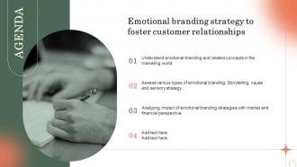 Agenda Emotional Branding Strategy To Foster Customer Relationships