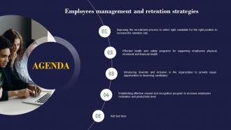 Agenda Employees Management And Retentionstrategies