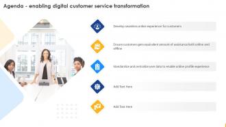 Agenda Enabling Digital Customer Service Transformation Ppt Gallery Graphics Template