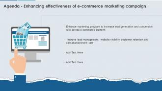 Agenda Enhancing Effectiveness Of E Commerce Marketing Campaign