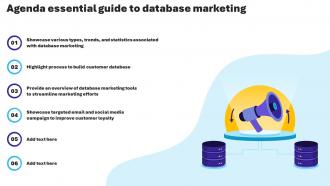 Agenda Essential Guide To Database Marketing MKT SS V