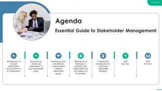 Agenda Essential Guide To Stakeholder Management PM SS