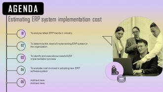Agenda Estimating ERP System Implementation Cost