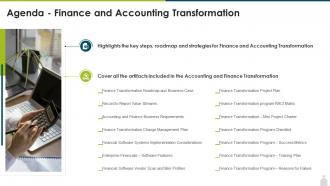 Agenda finance and accounting transformation