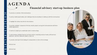 Agenda Financial Advisory Start Up Business Plan BP SS