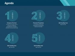 Agenda financial projections ppt powerpoint presentation slide download