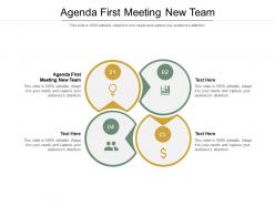 Agenda first meeting new team ppt powerpoint presentation gallery inspiration cpb