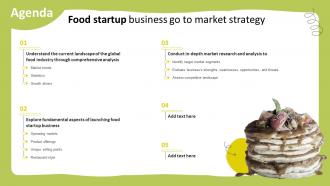 Agenda Food Startup Business Go To Market Strategy