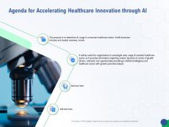 Agenda for accelerating healthcare innovation through ai