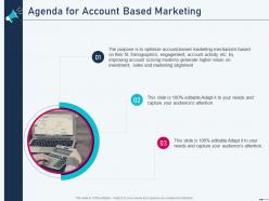 Agenda for account based marketing account based marketing ppt introduction