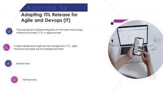 Agenda For Adapting ITIL Release For Agile And DevOps IT