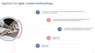 Agenda For Agile Crystal Methodology Ppt Slides Template
