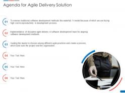 Agenda For Agile Delivery Solution Ppt Powerpoint Presentation Model