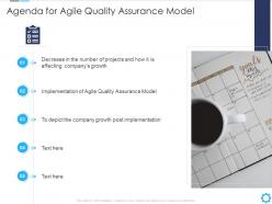 Agenda for agile quality assurance model ppt powerpoint presentation infographic template
