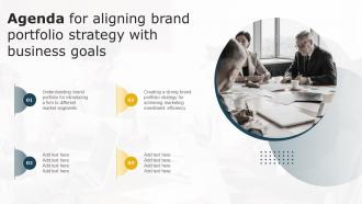 Agenda For Aligning Brand Portfolio Strategy With Business Goals Ppt Slides Background Images