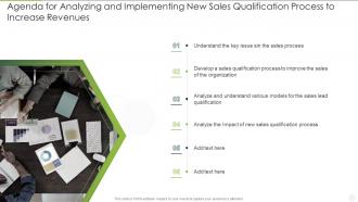 Agenda for analyzing and implementing new sales qualification process to increase revenues
