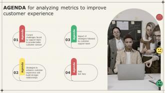Agenda For Analyzing Metrics To Improve Customer Experience Ppt File Background Designs