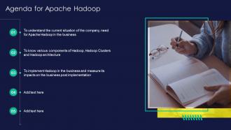 Agenda For Apache Hadoop Ppt Topics