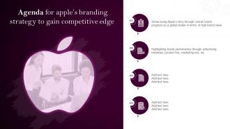 Agenda For Apples Branding Strategy To Gain Competitive Edge Ppt Diagram Images