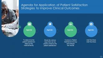 Agenda for application of patient satisfaction strategies to improve clinical outcomes