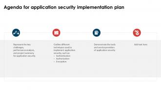 Agenda For Application Security Implementation Plan