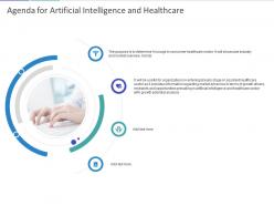 Agenda for artificial intelligence and healthcare ppt powerpoint presentation ideas
