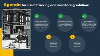 Agenda For Asset Tracking And Monitoring Solutions