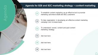 Agenda For B2B And B2C Marketing Strategy Content Marketing