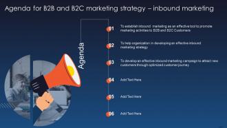 Agenda For B2B And B2C Marketing Strategy Inbound Marketing
