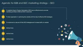 Agenda For B2b And B2c Marketing Strategy SEO
