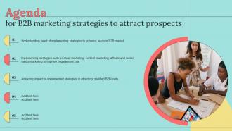 Agenda For B2b Marketing Strategies To Attract Prospects