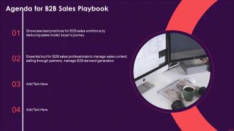 Agenda for b2b sales playbook