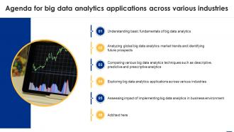 Agenda For Big Data Analytics Applications Across Various Industries Data Analytics SS