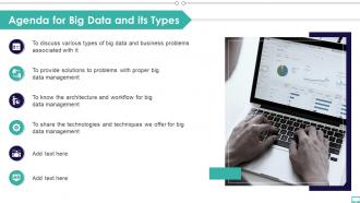 Agenda For Big Data And Its Types Ppt PowerPoint Presentation Diagram