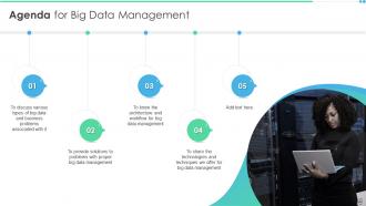 Agenda For Big Data Management Ppt Layouts Infographic Template