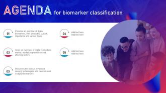 Agenda For Biomarker Classification Ppt Slides Background Images