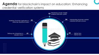 Agenda For Blockchains Impact On Education Enhancing Credential Verification Systems BCT SS V