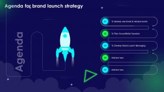 Agenda For Brand Launch Strategy Branding SS V