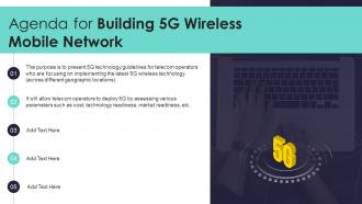 Agenda For Building 5G Wireless Mobile Network