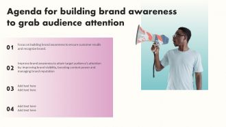 Agenda For Building Brand Awareness to Grab Audience Attention
