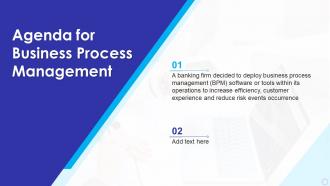 Agenda For Business Process Management