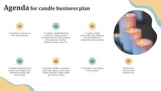 Agenda For Candle Business Plan BP SS