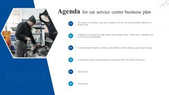 Agenda For Car Service Center Business Plan BP SS