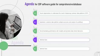 Agenda For CDP Software Guide For Comprehensive Database MKT SS V