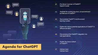 Agenda For Chatgpt Ppt Powerpoint Presentation Diagram