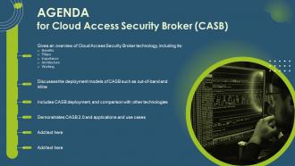 Agenda For Cloud Access Security Broker CASB V2 Ppt Ideas Introduction