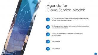 Agenda for cloud service models