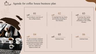 Agenda For Coffee House Business Plan BP SS