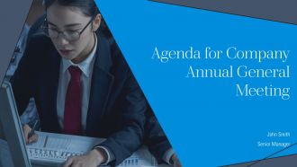 Agenda For Company Annual General Meeting PPT Structure AT